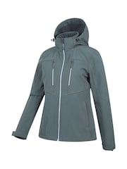 أخضر - Mountain Warehouse Womens Genesis Water Resistant Softshell Jacket - صورة 4 من 5