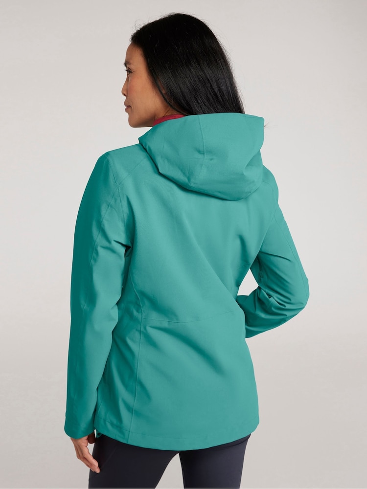 Mountain Warehouse Blue Womens Rainstorm 2.5 Layer Waterproof Jacket - Image 2 of 9