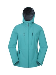 Mountain Warehouse Blue Womens Rainstorm 2.5 Layer Waterproof Jacket - Image 5 of 9