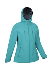 Mountain Warehouse Blue Womens Rainstorm 2.5 Layer Waterproof Jacket - Image 6 of 9