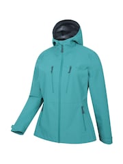 Mountain Warehouse Blue Womens Rainstorm 2.5 Layer Waterproof Jacket - Image 8 of 9