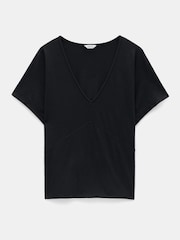 Hush Black Grown On Sleeve V-Neck T-Shirt - Image 5 of 5