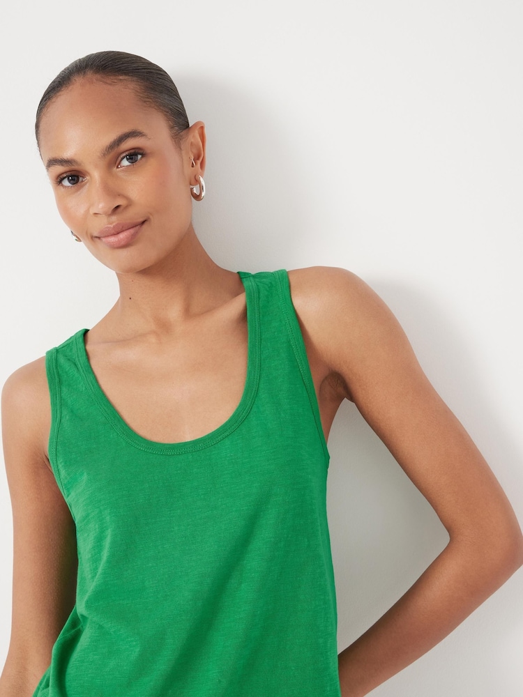 Hush Green Bolt Cotton Slub Tank Top - Image 1 of 4 Hush Green Bolt Cotton Slub Tank Top - Image 1 of 4