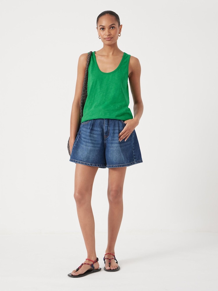 Hush Green Bolt Cotton Slub Tank Top - Image 2 of 4 Hush Green Bolt Cotton Slub Tank Top - Image 2 of 4