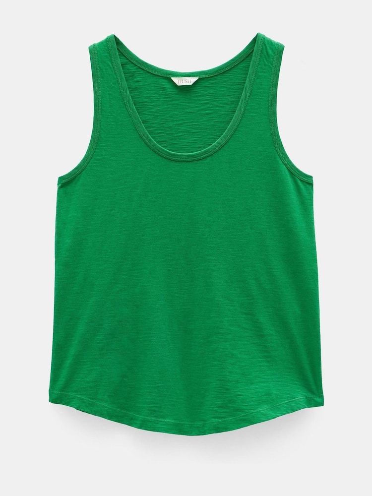 Hush Green Bolt Cotton Slub Tank Top - Image 4 of 4 Hush Green Bolt Cotton Slub Tank Top - Image 4 of 4