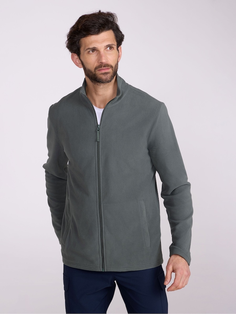 Mountain Warehouse Green Mens Camber Full Zip Quick Drying Fleece Jacket - Image 1 of 9 Mountain Warehouse Green Mens Camber Full Zip Quick Drying Fleece Jacket - Image 1 of 9