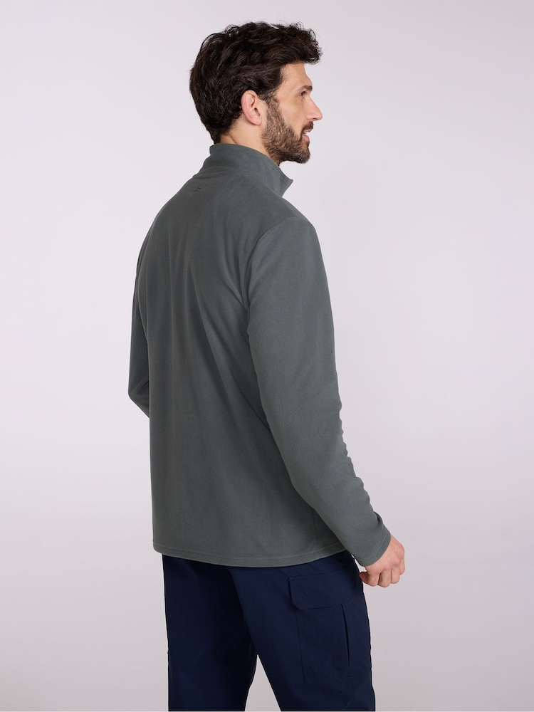 Mountain Warehouse Green Mens Camber Full Zip Quick Drying Fleece Jacket - Image 2 of 9 Mountain Warehouse Green Mens Camber Full Zip Quick Drying Fleece Jacket - Image 2 of 9