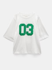 Hush White Collegiate Graphic Print T-Shirt - Image 5 of 5