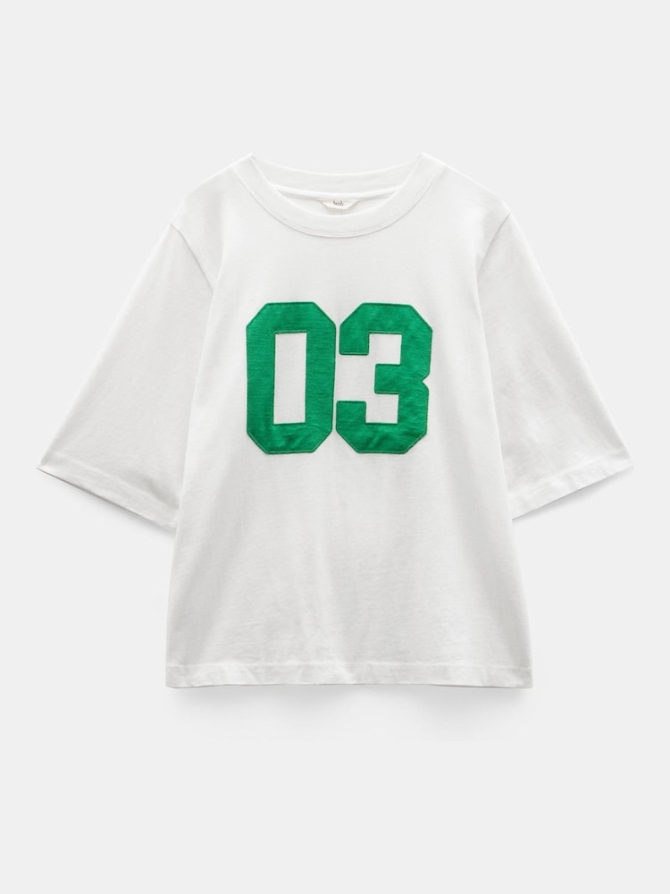 Hush White Collegiate Graphic Print T-Shirt - Image 5 of 5