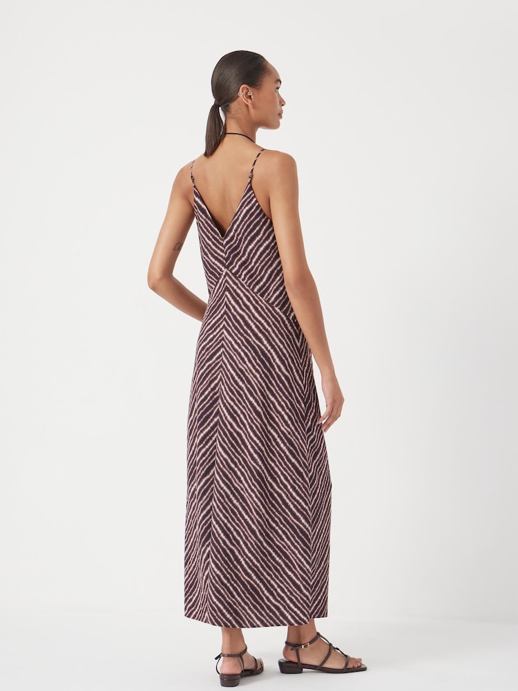 Hush Brown Air Flow Seam Detail Maxi Slip Dress - Image 2 of 6