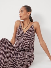 Hush Brown Air Flow Seam Detail Maxi Slip Dress - Image 5 of 6