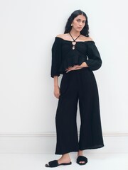 Hush Black Zoe Bandeau Crinkle Top - Image 1 of 6
