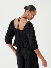 Hush Black Zoe Bandeau Crinkle Top - Image 4 of 6