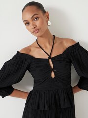 Hush Black Zoe Bandeau Crinkle Top - Image 5 of 6