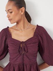 Hush Red Zoe Bandeau Crinkle Top - Image 3 of 6