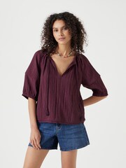 Hush Mae Crinkle Bluse mit Ballonärmeln - Bild 1 von 5