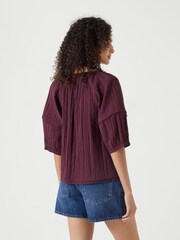 Hush Mae Crinkle Bluse mit Ballonärmeln - Bild 4 von 5