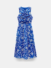 Hush Blue Front Gathered Cotton Dress - Image 6 of 6
