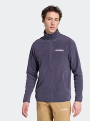 adidas Blue Terrex Multi Essentials Full Zip Fleece Jacket - Image 1 of 5