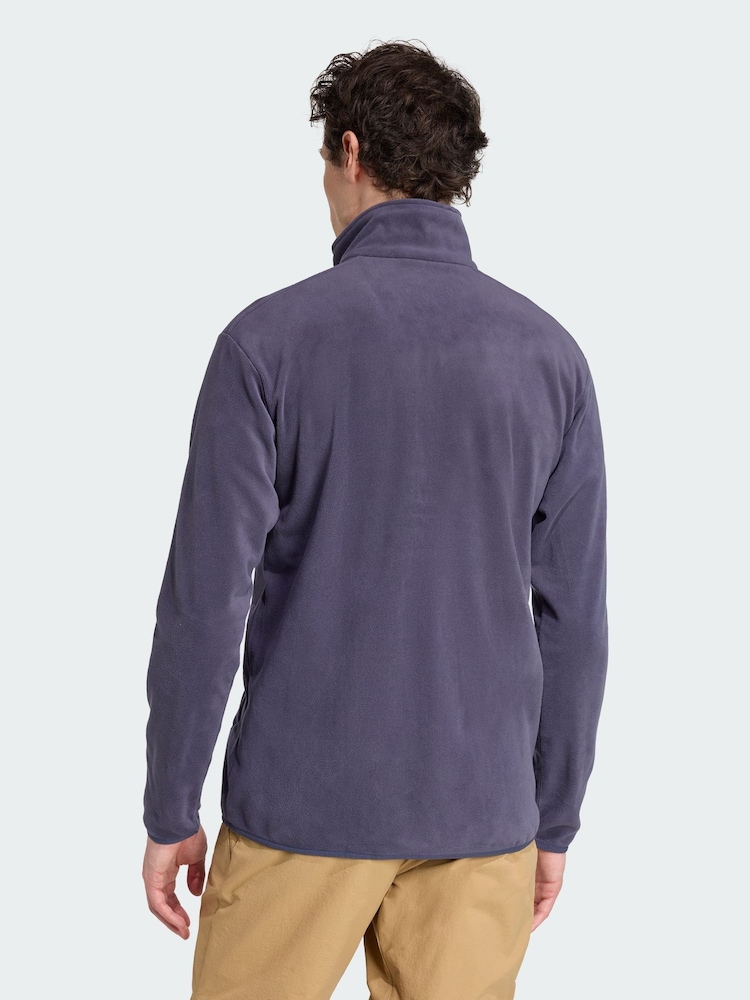 adidas Blue Terrex Multi Essentials Full Zip Fleece Jacket - Image 2 of 5