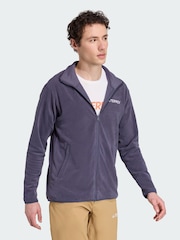 adidas Blue Terrex Multi Essentials Full Zip Fleece Jacket - Image 3 of 5