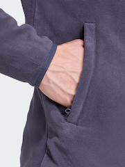 adidas Blue Terrex Multi Essentials Full Zip Fleece Jacket - Image 4 of 5