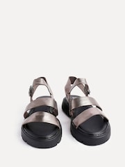 Linzi Silver Ramona Two Strap Flatform Sandals - Image 3 of 6