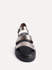 Linzi Silver Ramona Two Strap Flatform Sandals - Image 4 of 6