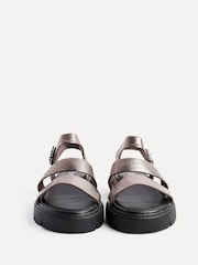 Linzi Silver Ramona Two Strap Flatform Sandals - Image 5 of 6