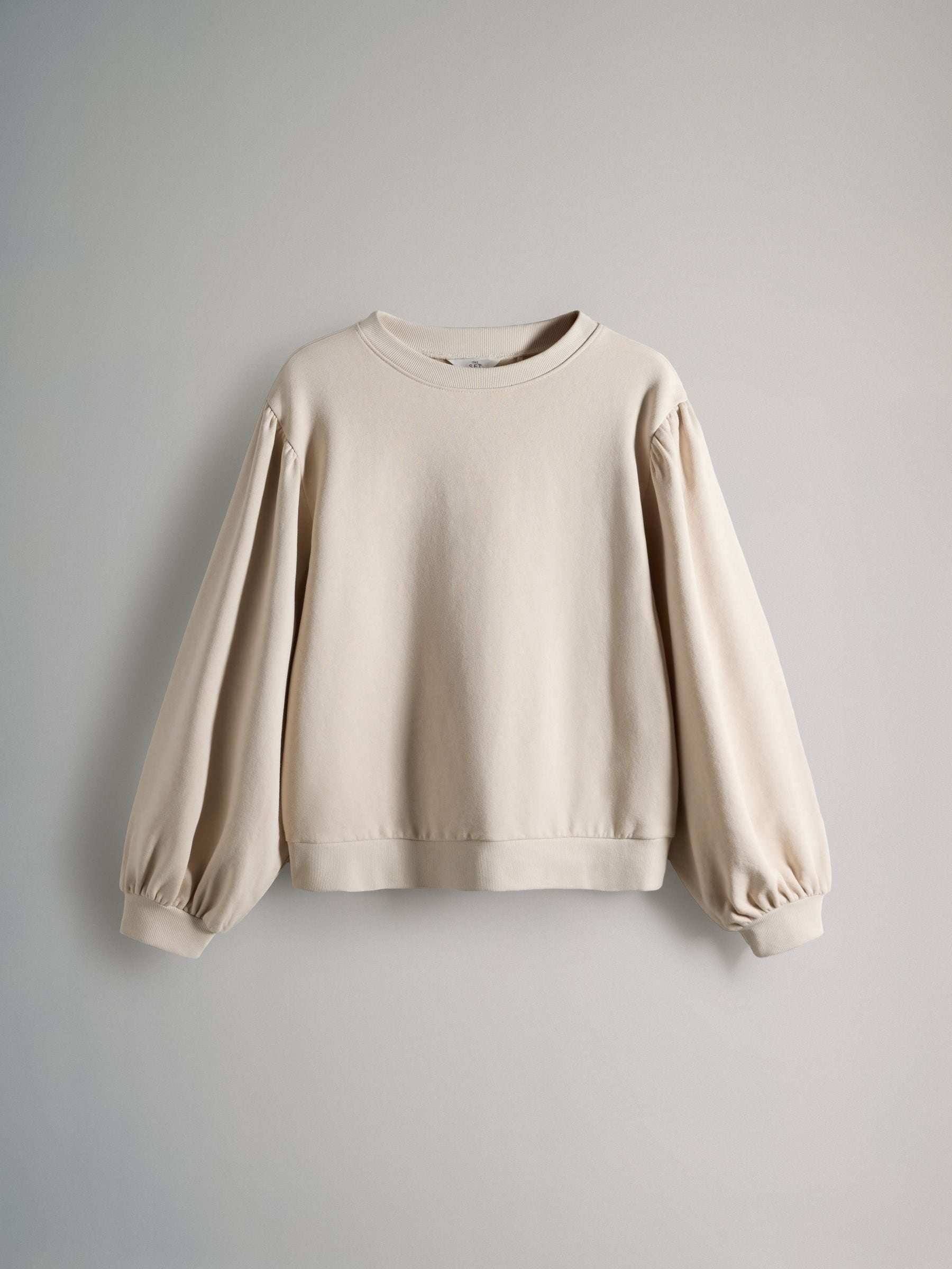 Buy The Set 2 Pack Relaxed Crew Neck Puff Sleeve Sweatshirts