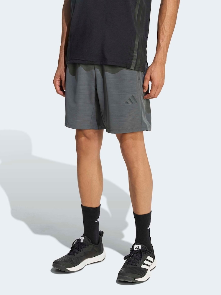 adidas Black Workout Essentials Base Melange Woven Shorts - Image 1 of 6