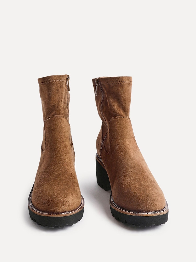 Linzi Natural Thrive Stacked Block Heel Ankle Boots - Image 5 of 5 Linzi Natural Thrive Stacked Block Heel Ankle Boots - Image 5 of 5