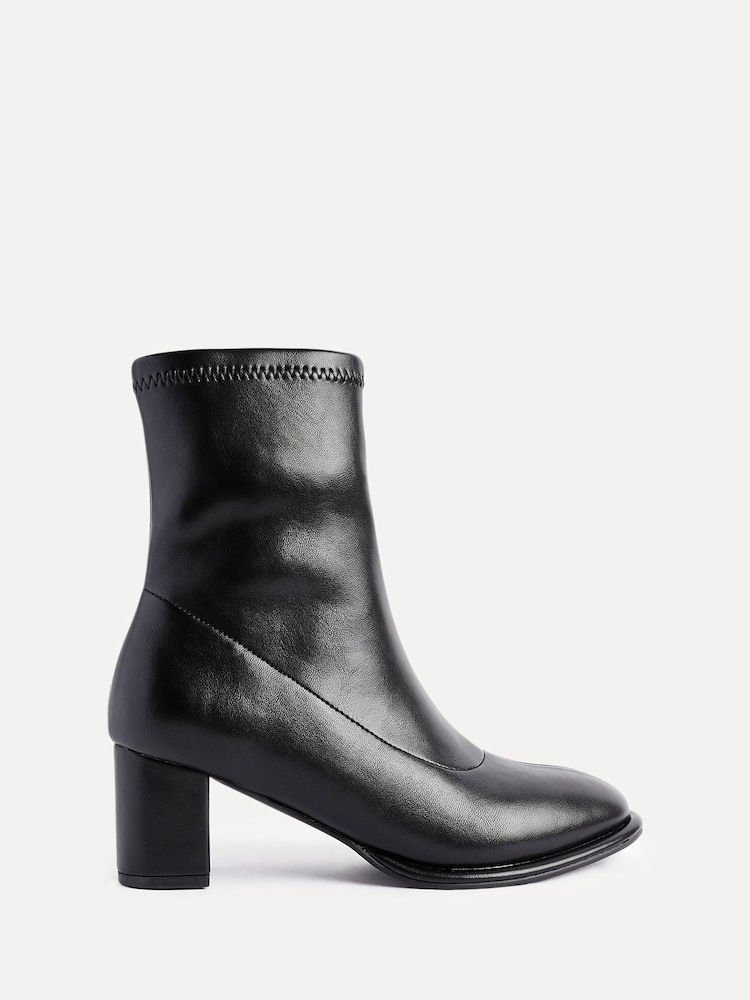 Linzi Rita Round Toe Block Heel Sock Boots - Imagem 2 de 6