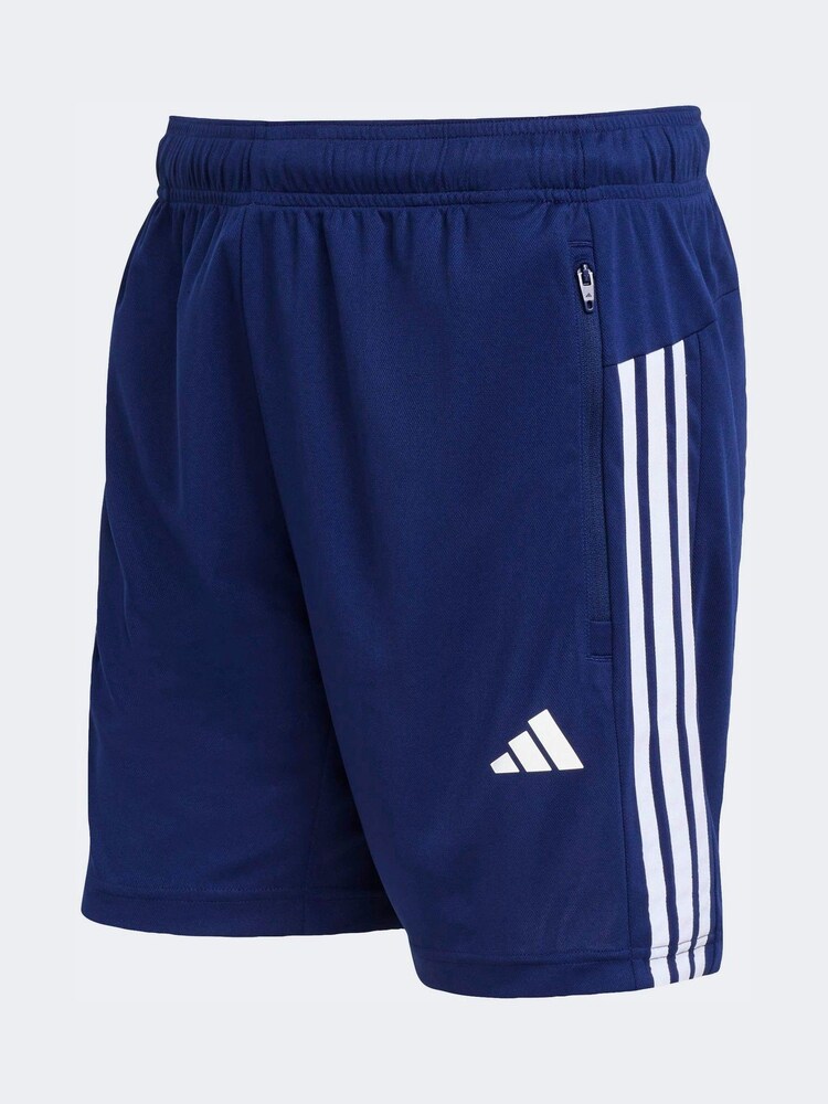 أزرق - adidas Workout Essentials Base 3-Stripes Pique Shorts 7Inch - صورة 6 من 6