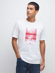 adidas White Outdoor Kayaking Graphic T-Shirt - Image 1 of 4