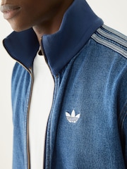 adidas Originals Red Adicolour Denim Firebird Track Top - Image 4 of 4