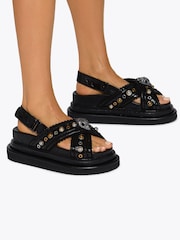 Kurt Geiger London Orson Cross Scallop Sandals - Image 1 of 5