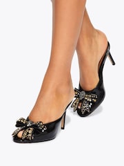 Kurt Geiger London Belgravia Stud Bow Mule Sandals - Image 1 of 5