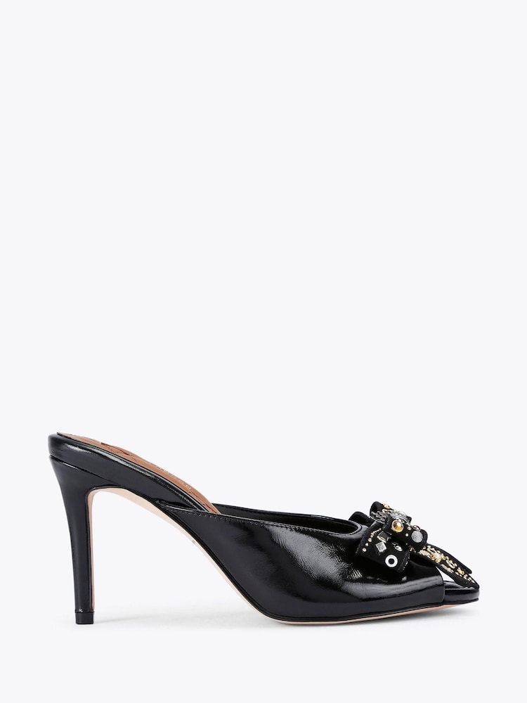Kurt Geiger London Belgravia Stud Bow Mule Sandals - Image 2 of 5