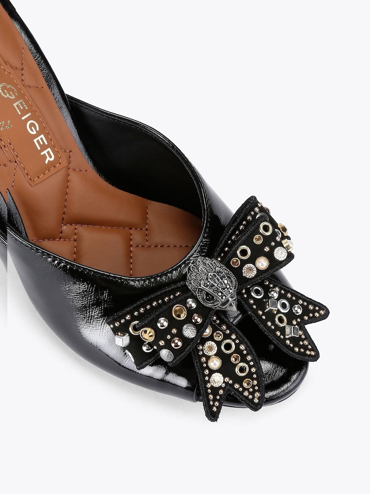 Kurt Geiger London Belgravia Stud Bow Mule Sandals - Image 5 of 5