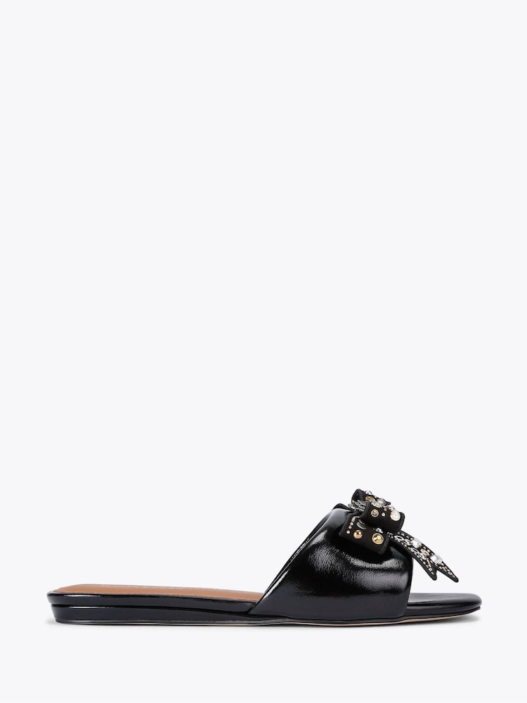 Kurt Geiger London Kensington Bow Flat Sandals - Image 2 of 5 Kurt Geiger London Kensington Bow Flat Sandals - Image 2 of 5