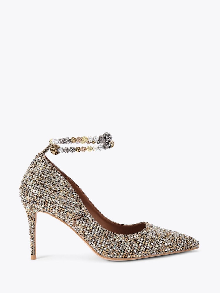 Kurt Geiger London Cream Belgravia Jewel Shoes - Image 2 of 5