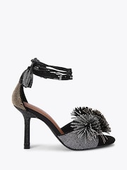 Kurt Geiger London Pom Pom Ankle Tie Sandals - Image 1 of 4