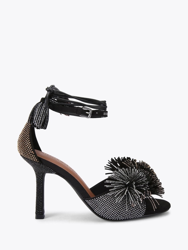 Kurt Geiger London Pom Pom Ankle Tie Sandals - Image 1 of 4