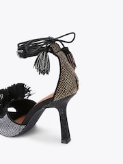 Kurt Geiger London Pom Pom Ankle Tie Sandals - Image 3 of 4