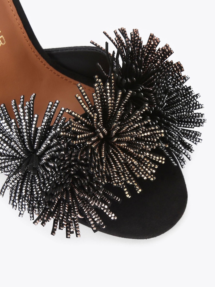 Kurt Geiger London Pom Pom Ankle Tie Sandals - Image 4 of 4