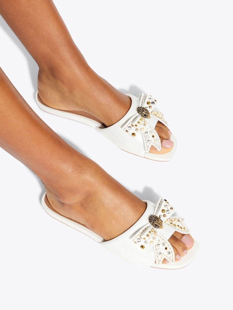 Kurt Geiger London Kensington Bow Flat Sandals - Image 1 of 5 Kurt Geiger London Kensington Bow Flat Sandals - Image 1 of 5