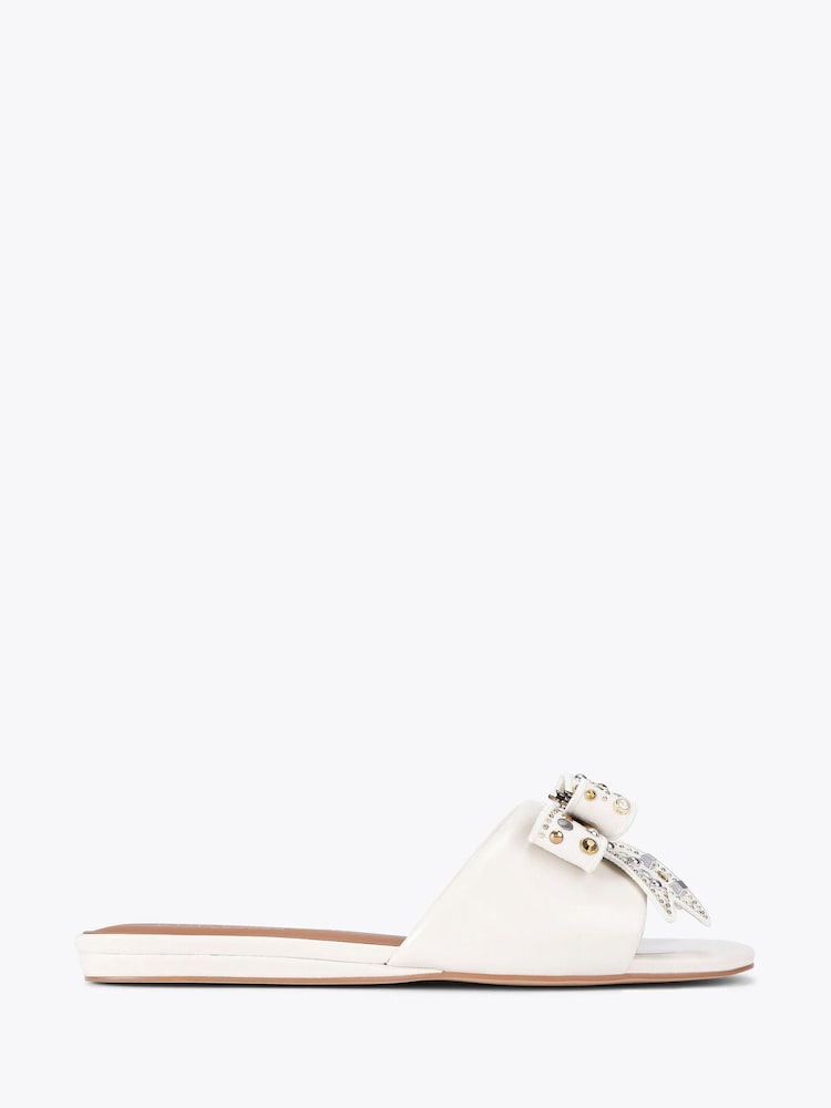 Kurt Geiger London Kensington Bow Flat Sandals - Image 2 of 5 Kurt Geiger London Kensington Bow Flat Sandals - Image 2 of 5
