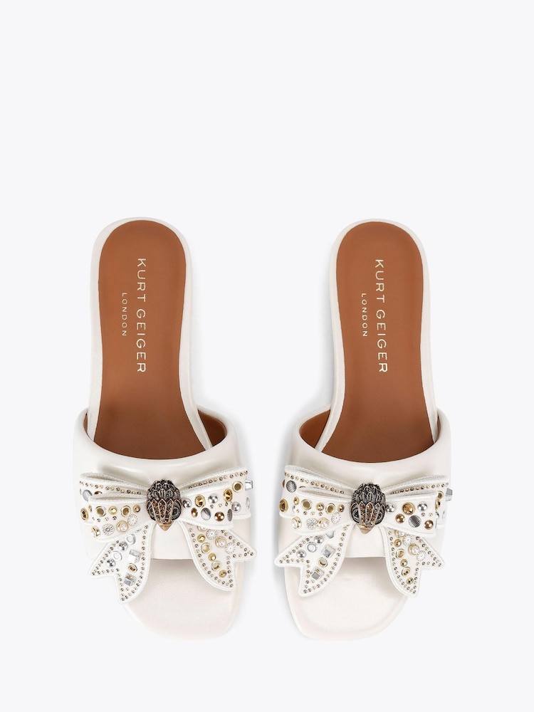 Kurt Geiger London Kensington Bow Flat Sandals - Image 5 of 5 Kurt Geiger London Kensington Bow Flat Sandals - Image 5 of 5