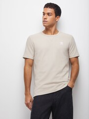 adidas Originals Brown Trefoil Essentials Waffle T-Shirt - Image 1 of 7